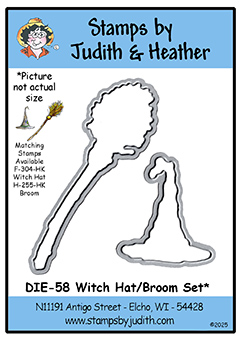DIE-58 Witch Hat/Broom Set